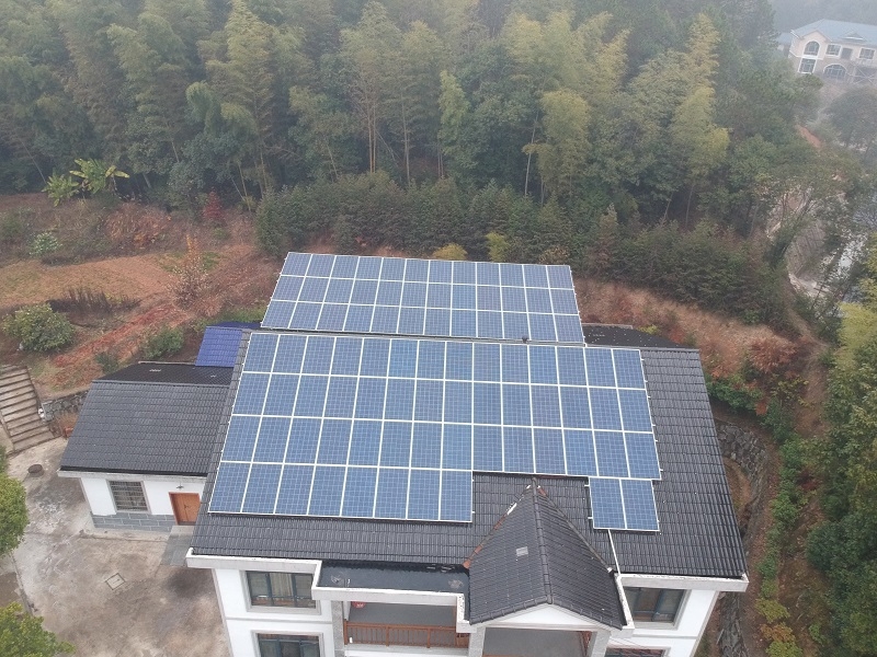 [農村光伏屋頂] 長沙縣白沙鎮斜屋頂太陽能發電屋頂24.2KW項目