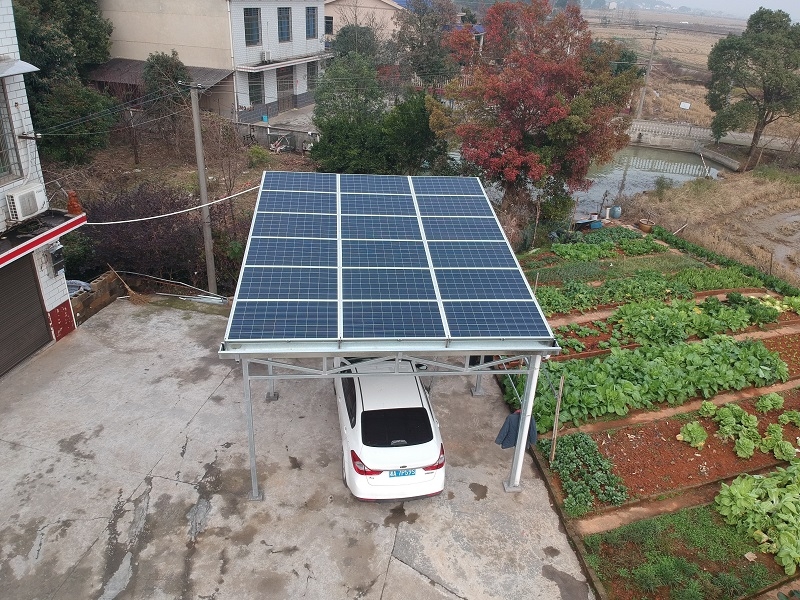 [光伏車棚]望城烏山鎮車棚光伏發電5KW項目
